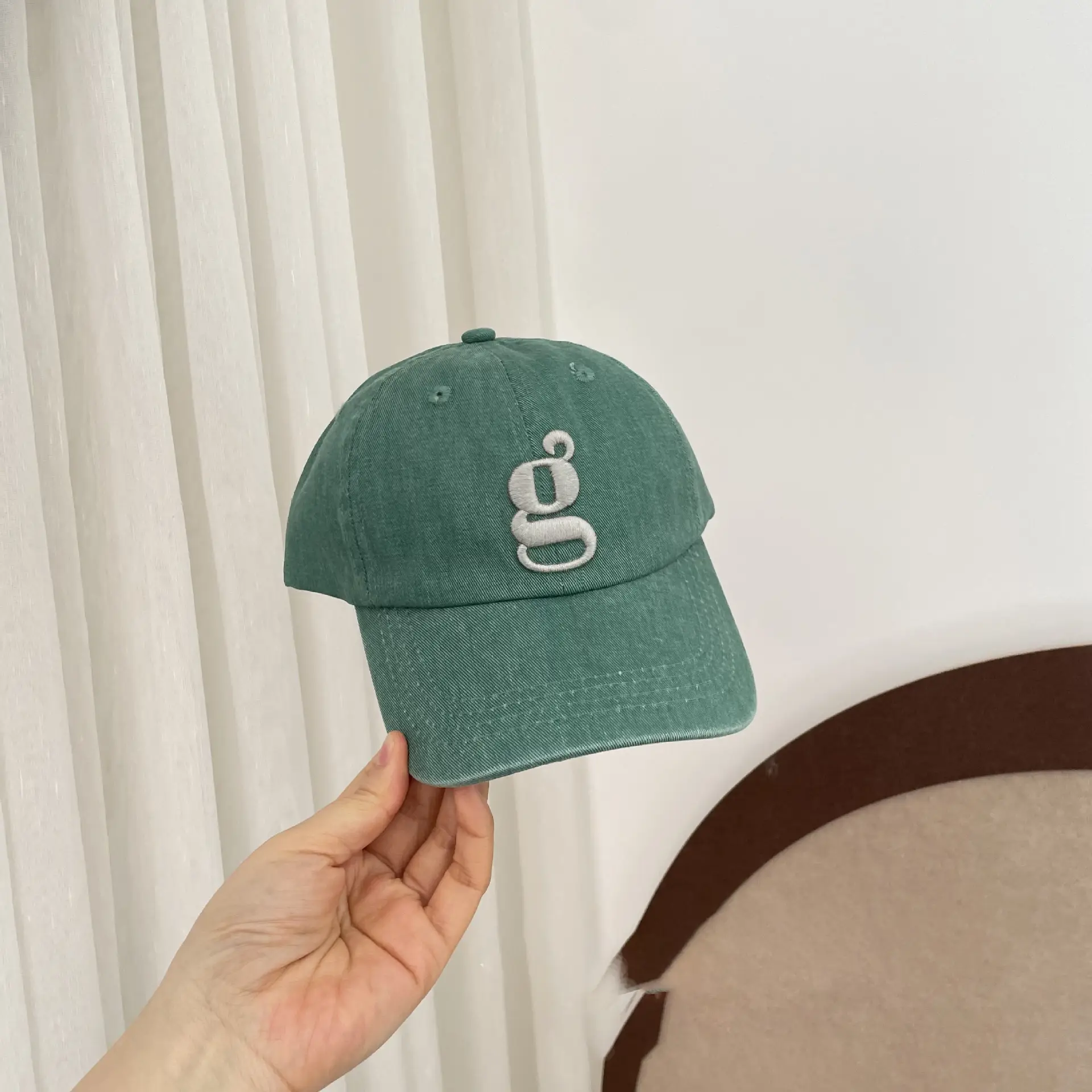 Purple Embroidered Baseball Cap for Kids Spring Autumn - Image 8