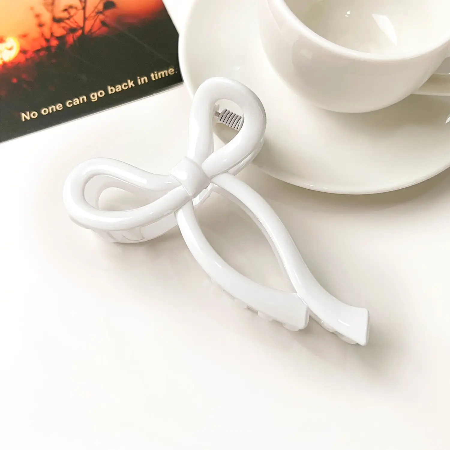 Korean Style Ins Elegant Bow Hairpin New Style Simple Frosted Grab Clip Back Head Hair Shark Clip Hair Accessories for Women - Image 2