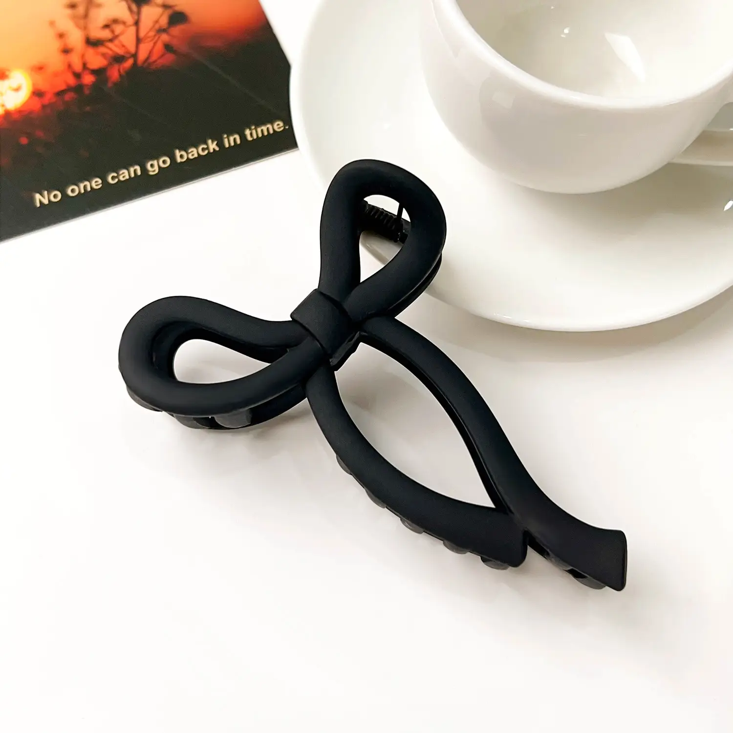 Korean Style Ins Elegant Bow Hairpin New Style Simple Frosted Grab Clip Back Head Hair Shark Clip Hair Accessories for Women - Image 3