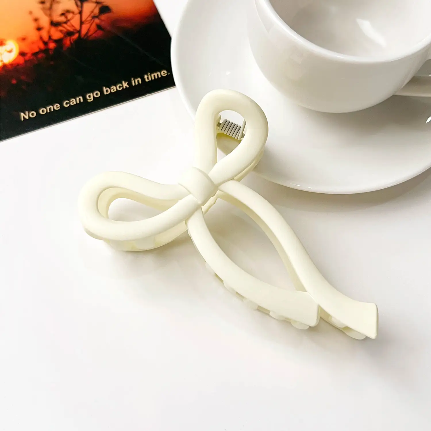 Korean Style Ins Elegant Bow Hairpin New Style Simple Frosted Grab Clip Back Head Hair Shark Clip Hair Accessories for Women - Image 4