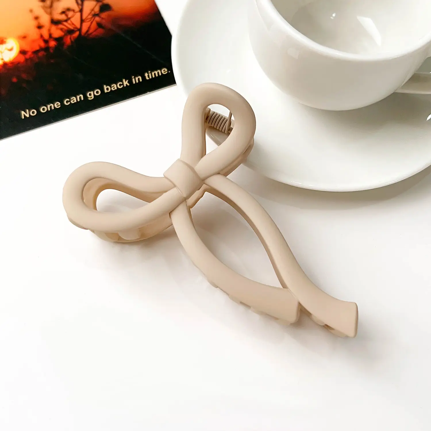 Korean Style Ins Elegant Bow Hairpin New Style Simple Frosted Grab Clip Back Head Hair Shark Clip Hair Accessories for Women - Image 6