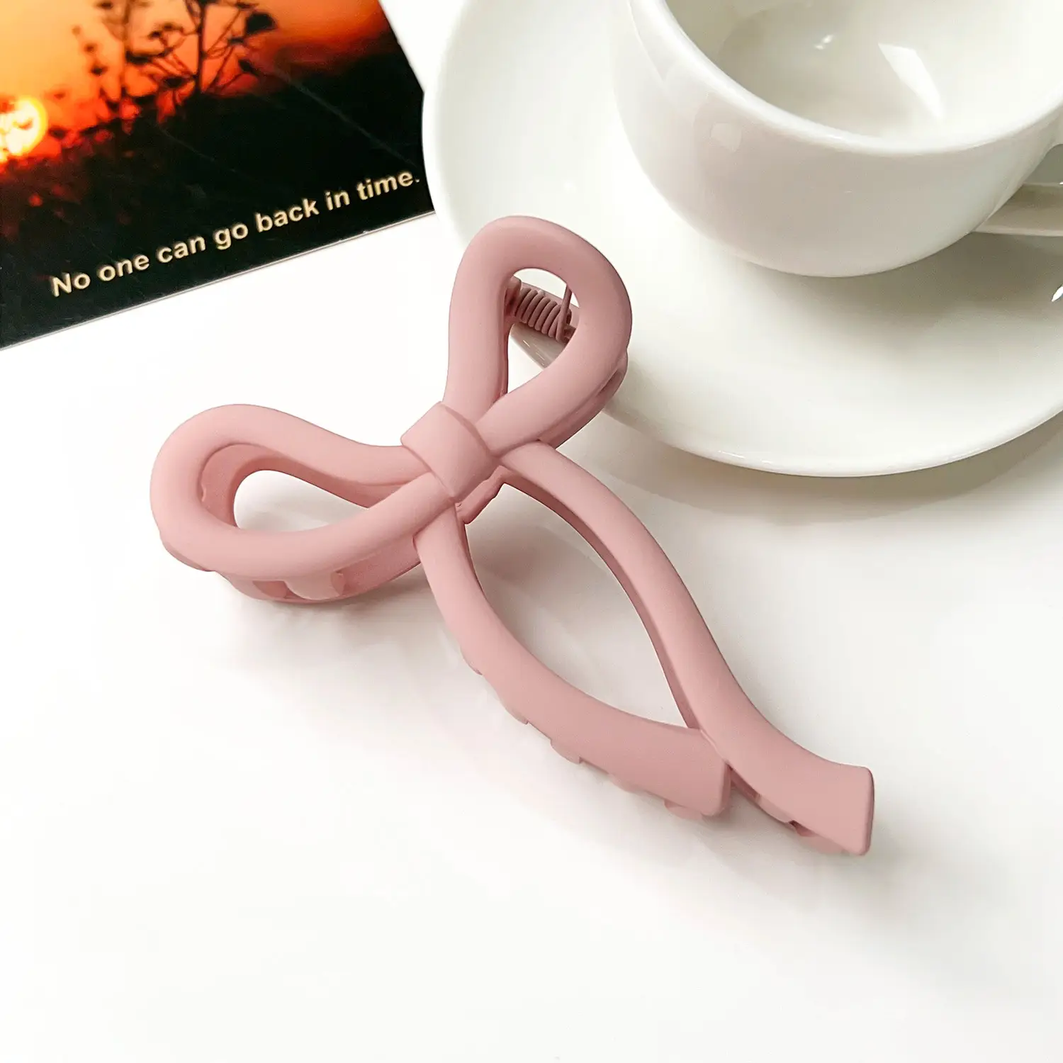 Korean Style Ins Elegant Bow Hairpin New Style Simple Frosted Grab Clip Back Head Hair Shark Clip Hair Accessories for Women - Image 7