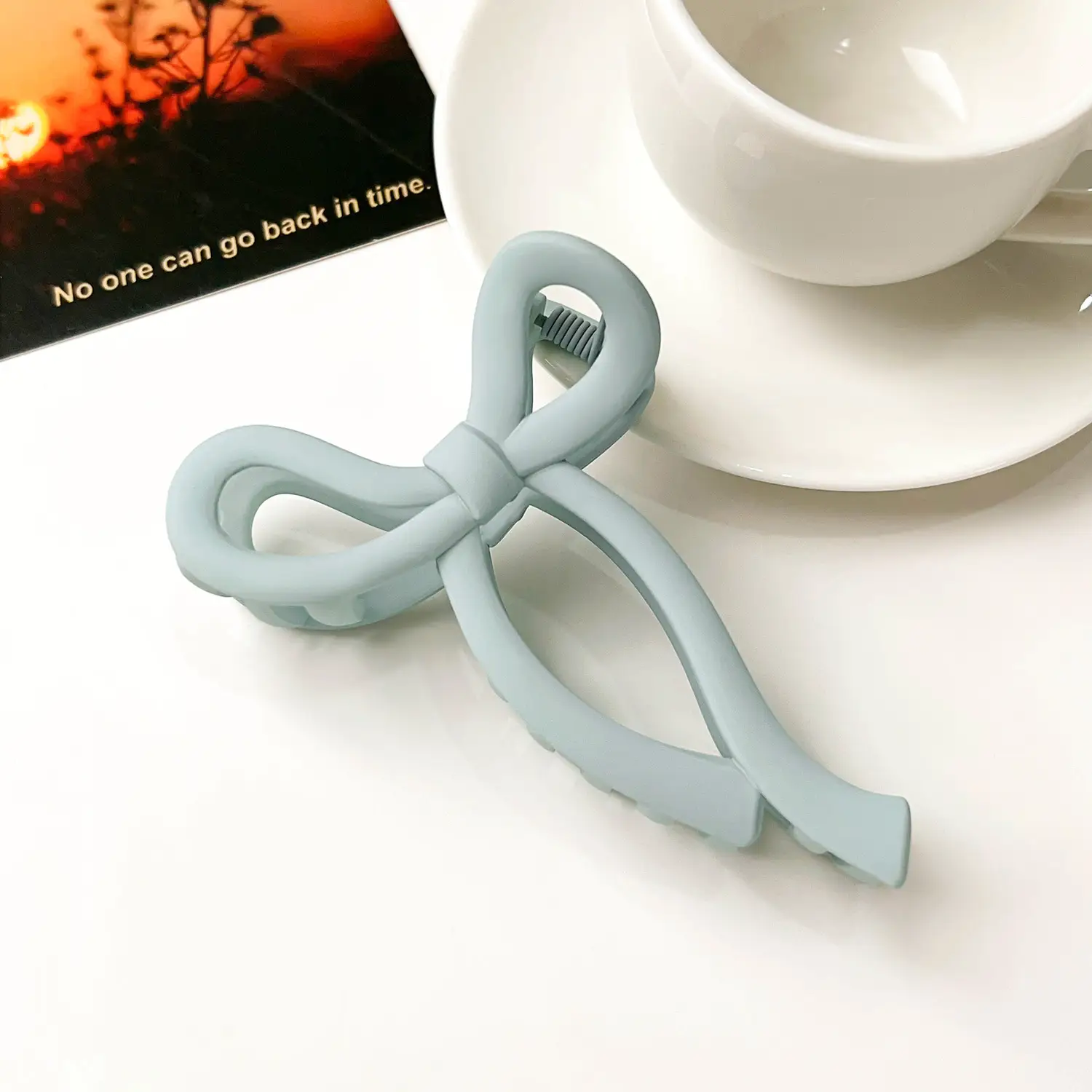 Korean Style Ins Elegant Bow Hairpin New Style Simple Frosted Grab Clip Back Head Hair Shark Clip Hair Accessories for Women - Image 8