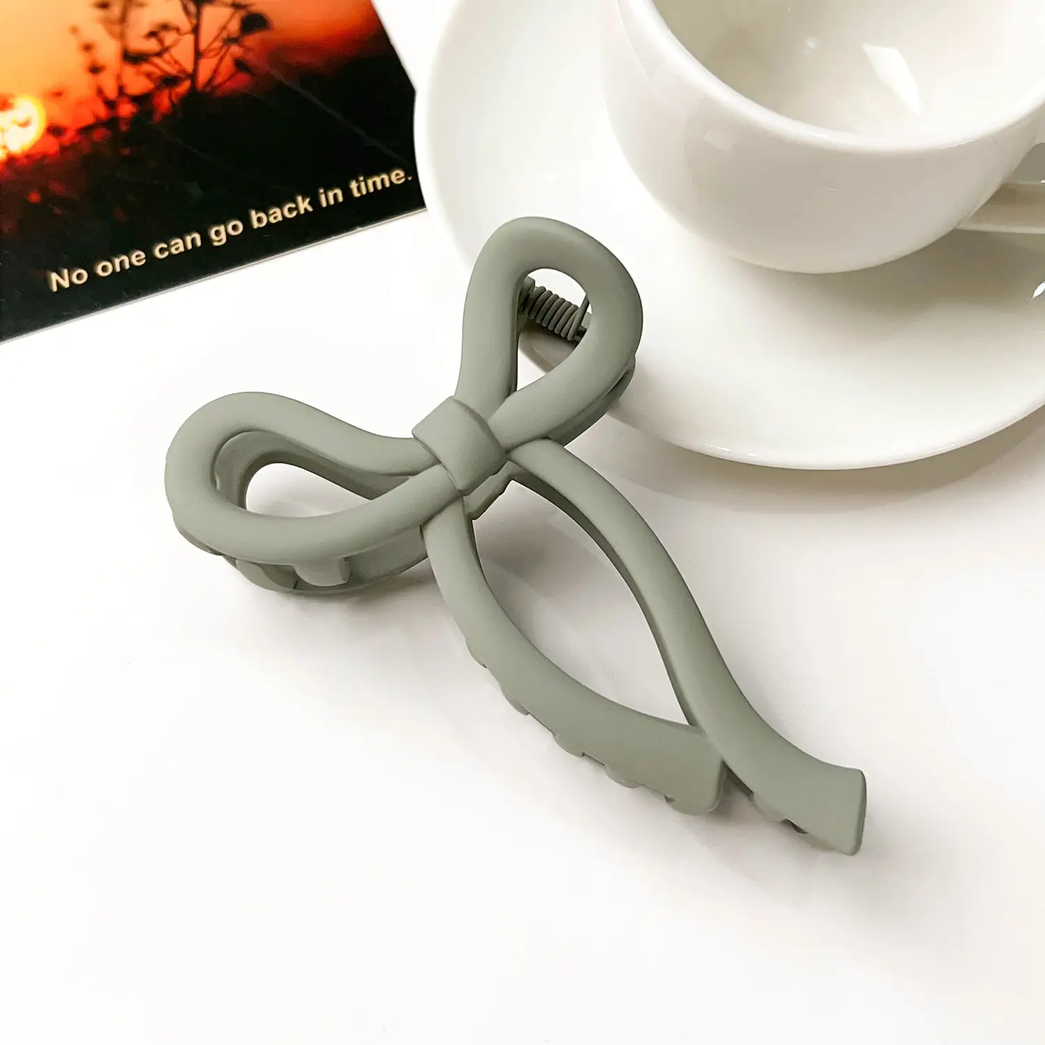 Korean Style Ins Elegant Bow Hairpin New Style Simple Frosted Grab Clip Back Head Hair Shark Clip Hair Accessories for Women - Image 9