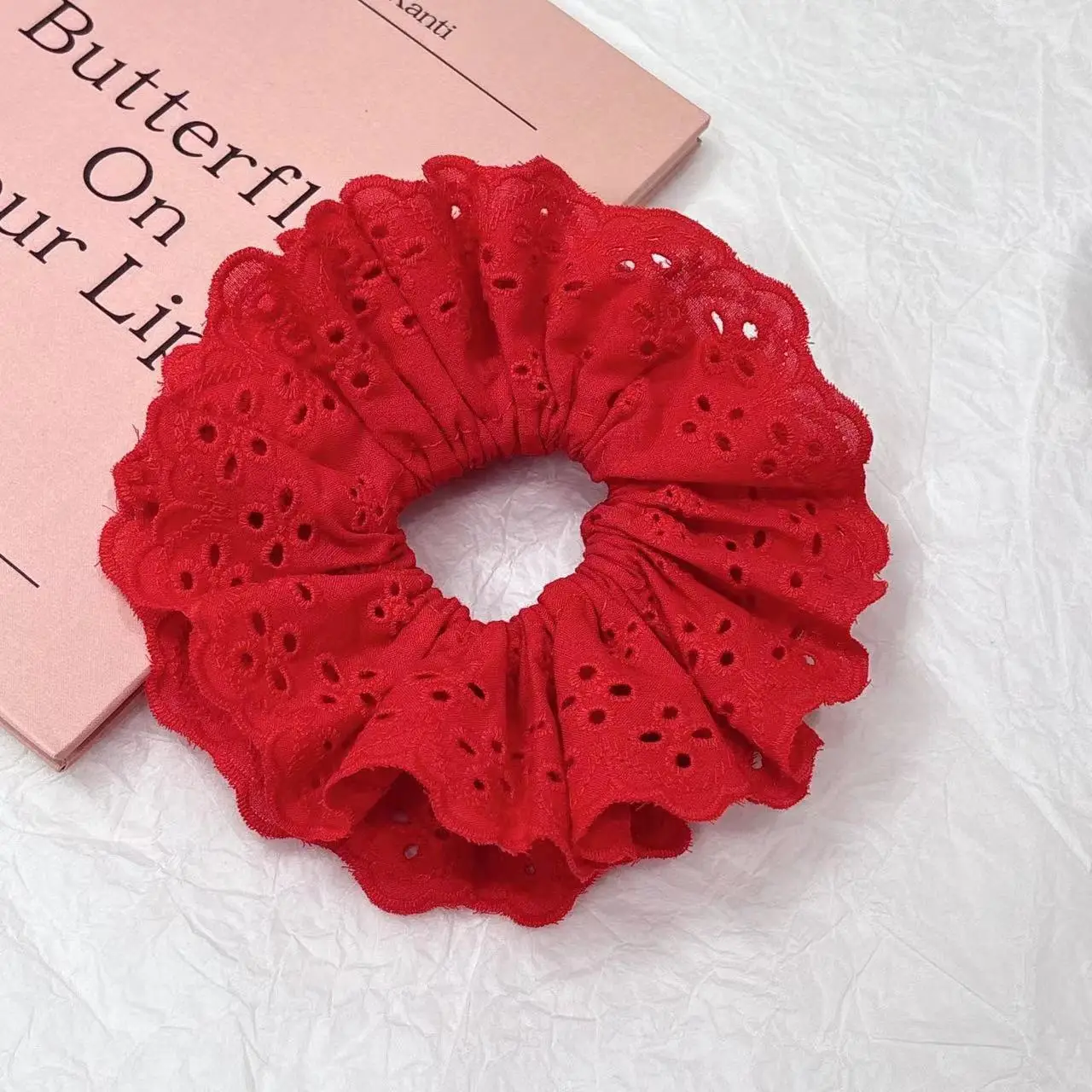 White Lace Hair Ring for Girls Elegant Hair Accessory