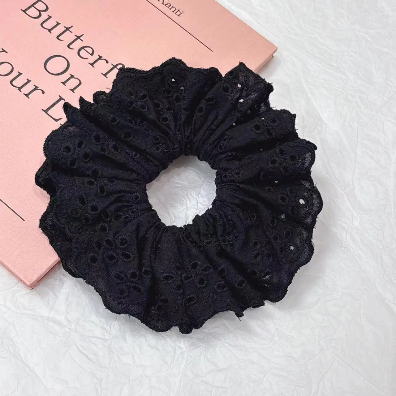 White Lace Hair Ring for Girls Elegant Hair Accessory