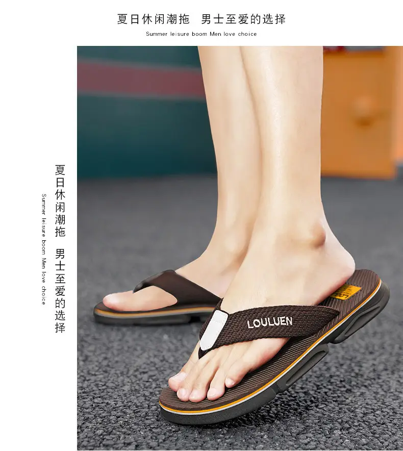 2024 Men's Casual Black Slip-On Sandals with Blue Accent — feature 23