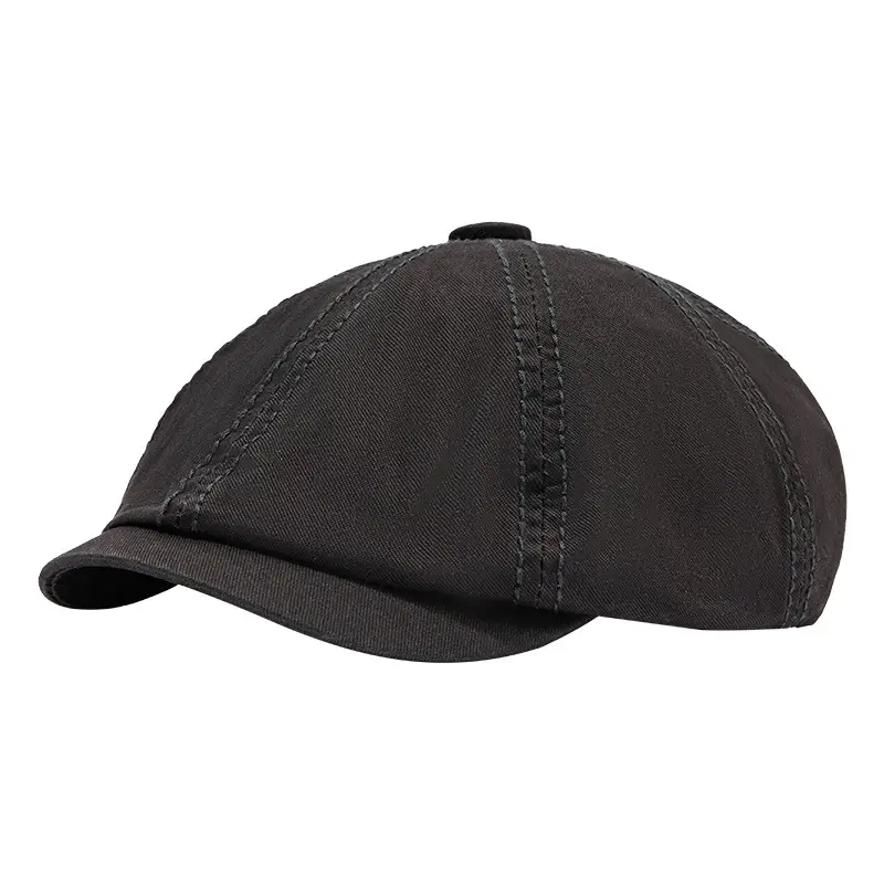 Men Duckbill Forward Cap Brown Cotton Winter Wear - Image 12