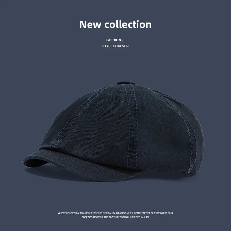 Men Duckbill Forward Cap Brown Cotton Winter Wear - Image 2