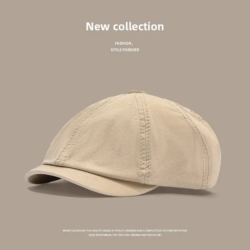 Men Duckbill Forward Cap Brown Cotton Winter Wear - Image 4