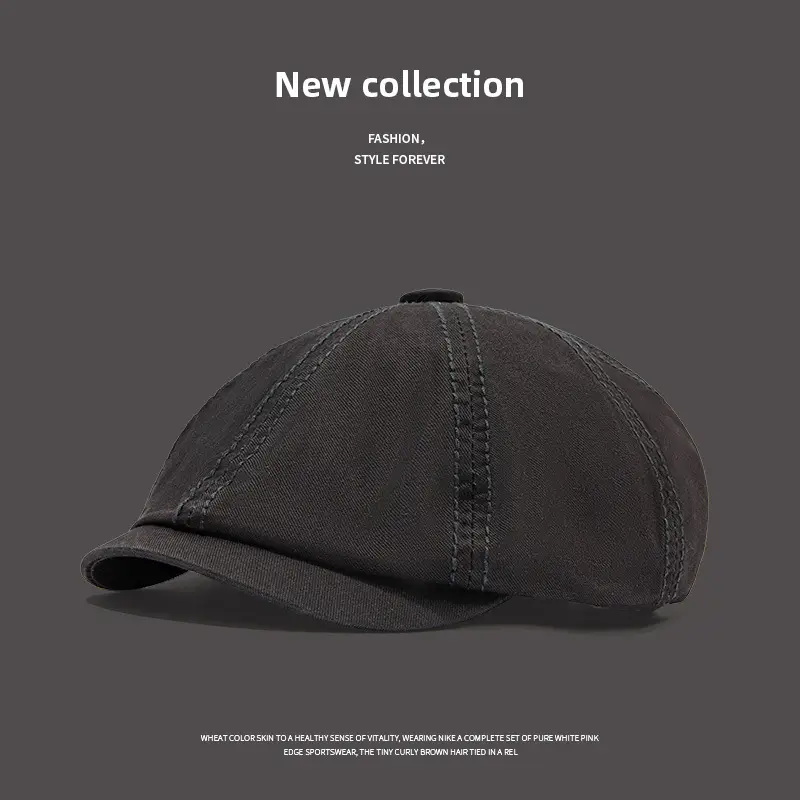 Men Duckbill Forward Cap Brown Cotton Winter Wear - Image 6