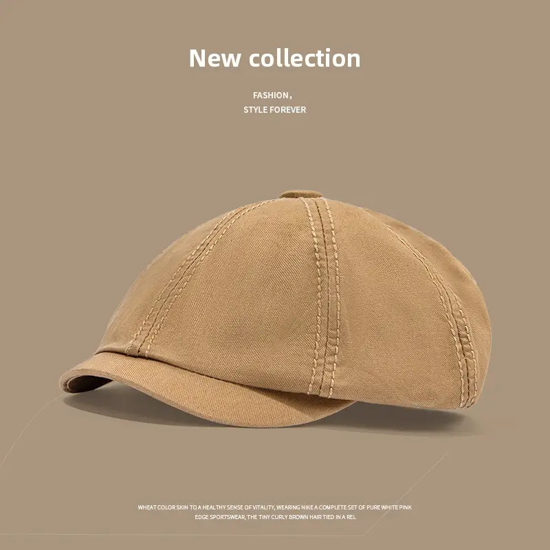 Men Duckbill Forward Cap Brown Cotton Winter Wear - Image 7