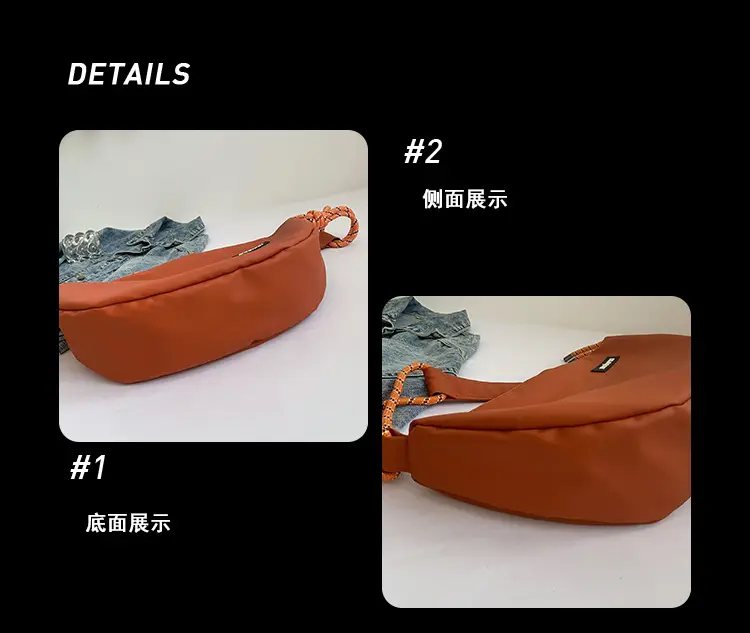 Light Blue Nylon Crossbody Bag for Men Women — feature 10