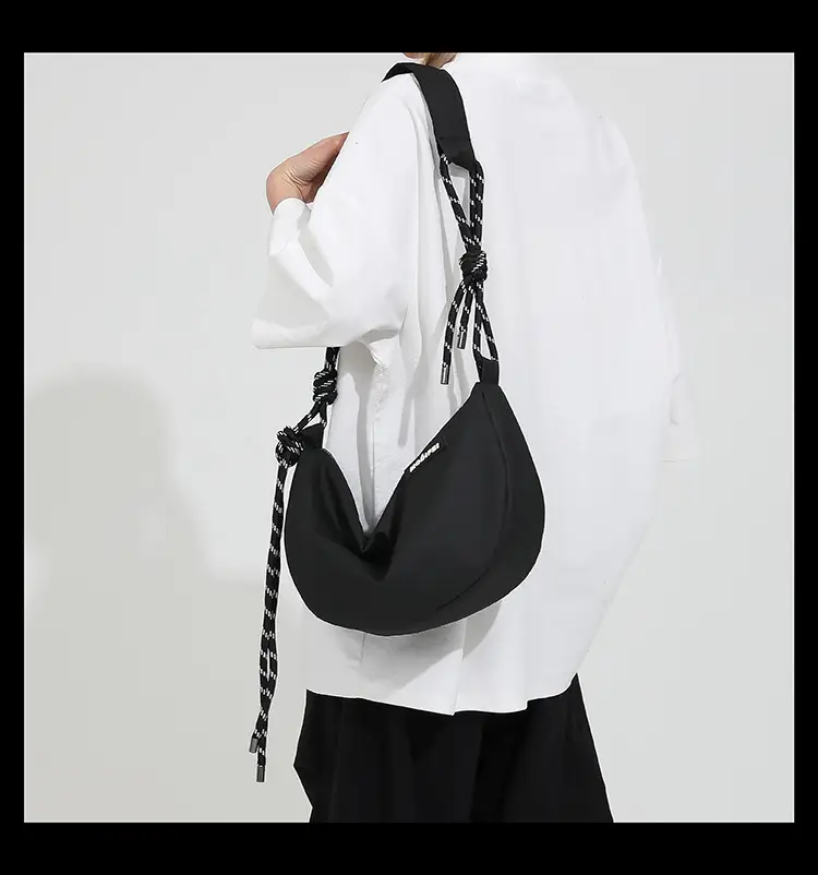 Light Blue Nylon Crossbody Bag for Men Women — feature 16