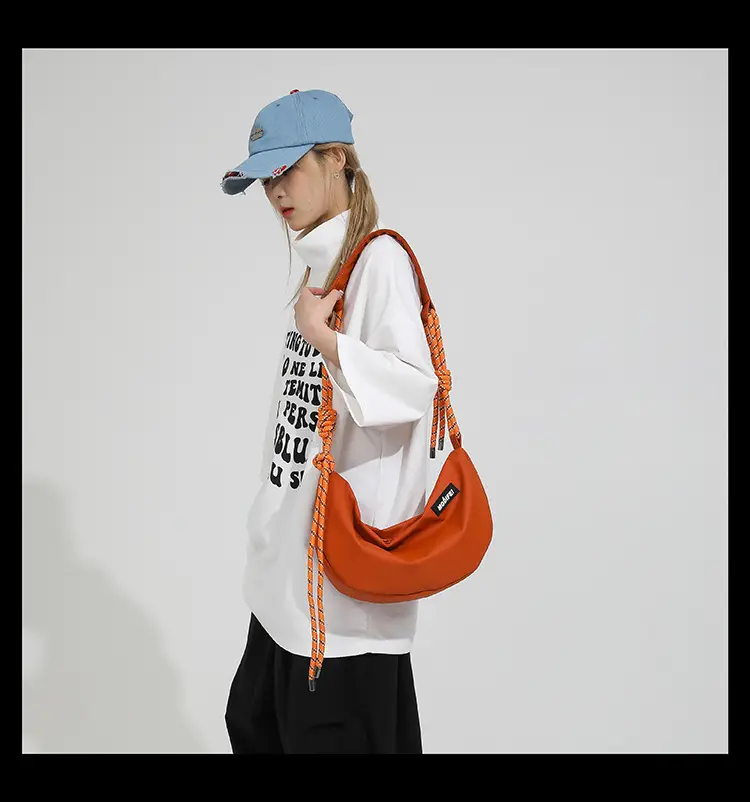Light Blue Nylon Crossbody Bag for Men Women — feature 20