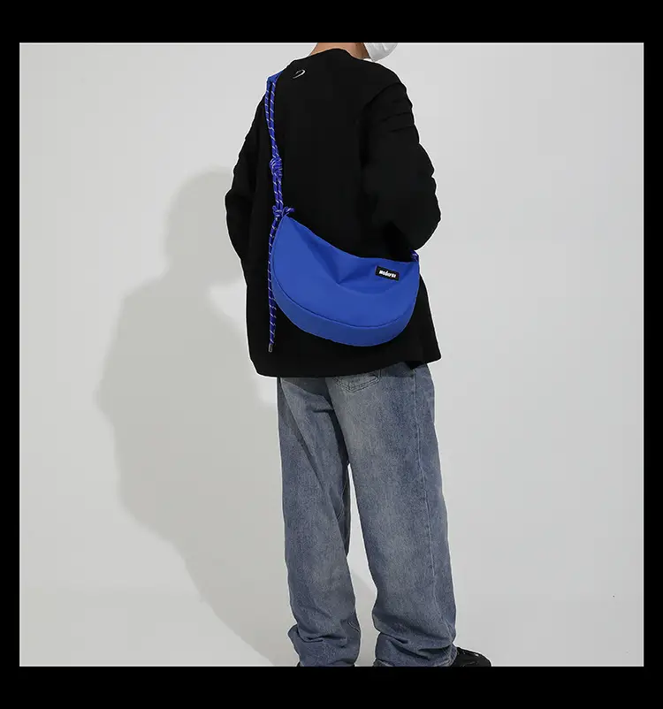 Light Blue Nylon Crossbody Bag for Men Women — feature 23
