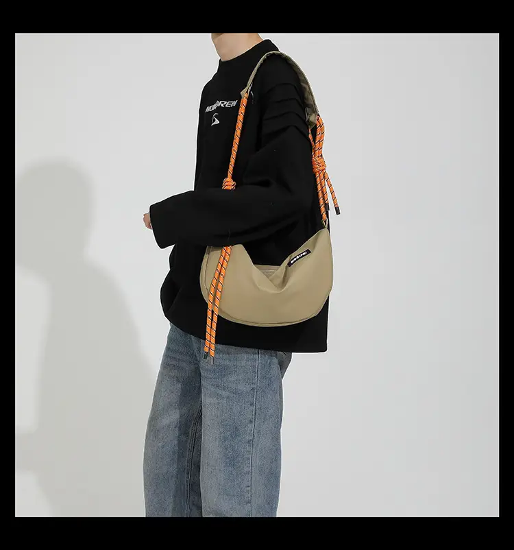 Light Blue Nylon Crossbody Bag for Men Women — feature 24