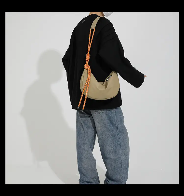 Light Blue Nylon Crossbody Bag for Men Women — feature 25