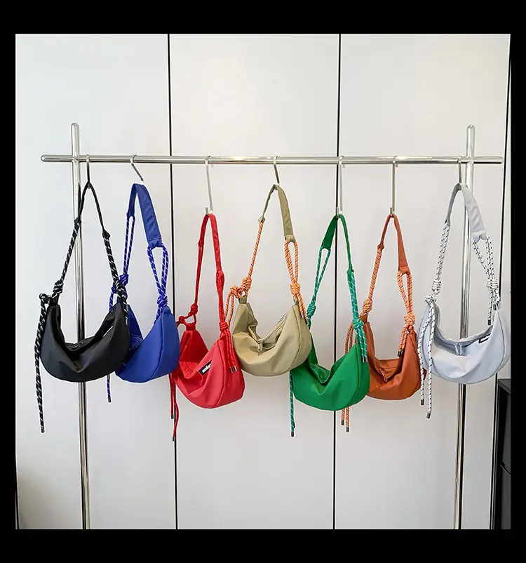 Light Blue Nylon Crossbody Bag for Men Women — feature 29