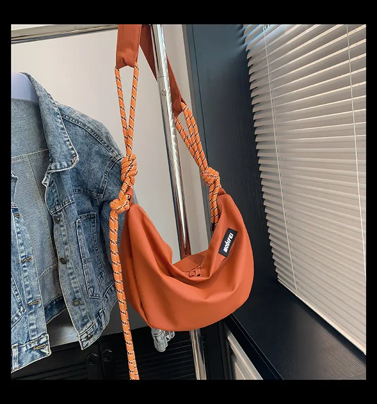 Light Blue Nylon Crossbody Bag for Men Women — feature 30