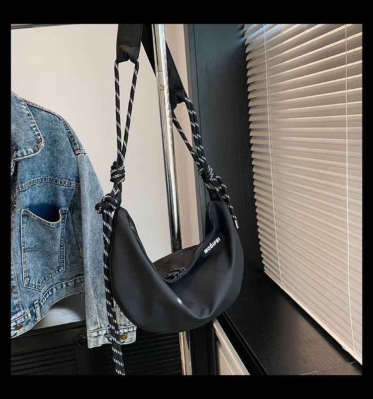Light Blue Nylon Crossbody Bag for Men Women — feature 34
