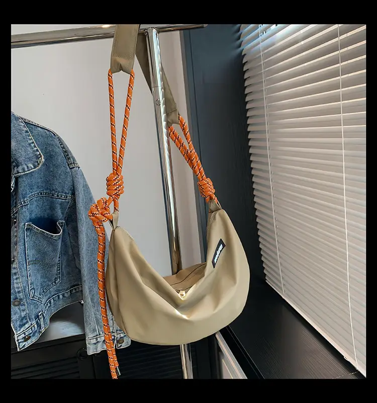 Light Blue Nylon Crossbody Bag for Men Women — feature 36