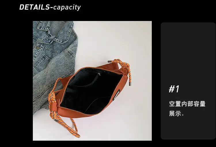 Light Blue Nylon Crossbody Bag for Men Women — feature 4