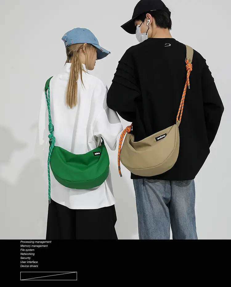 Light Blue Nylon Crossbody Bag for Men Women — feature 6
