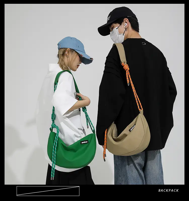 Light Blue Nylon Crossbody Bag for Men Women — feature 9