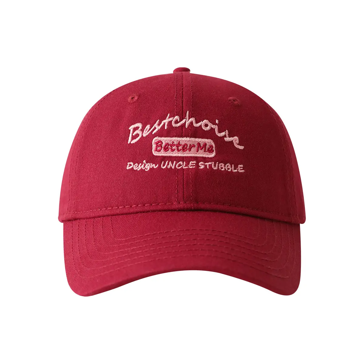 Men Women Big Head Urban Baseball Cap Red - Image 11