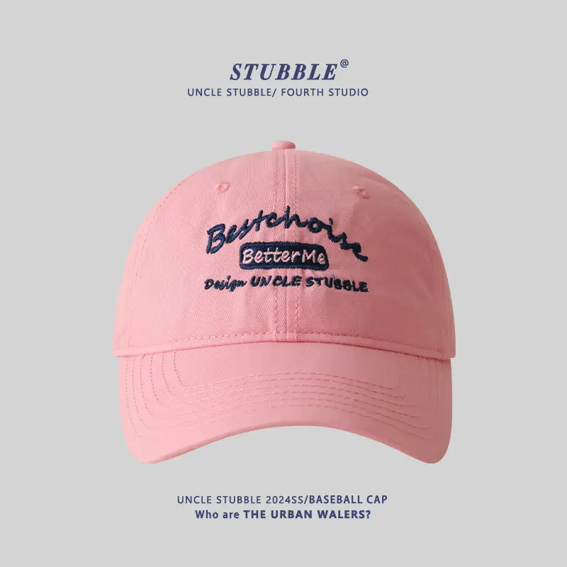 Men Women Big Head Urban Baseball Cap Red - Image 2