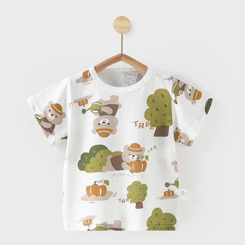 Baby Cotton T-Shirt with Forest Print 0-4Yr - Image 4