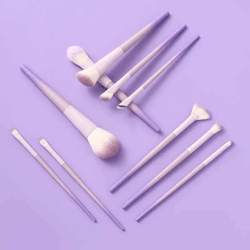 10-Piece Star Purple Makeup Brushes Set - Image 6