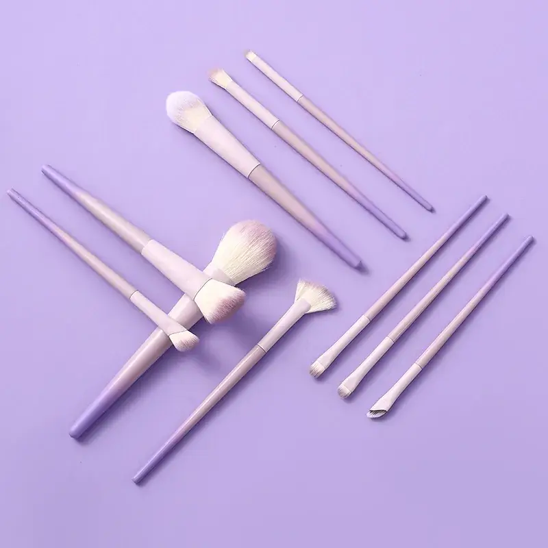10-Piece Star Purple Makeup Brushes Set - Image 7