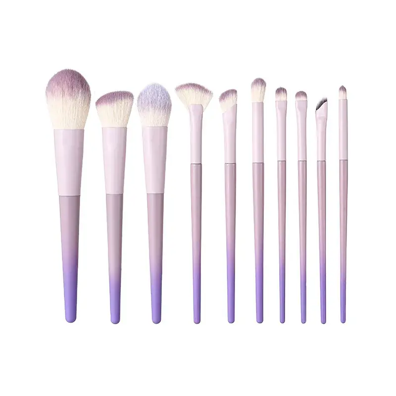 10-Piece Star Purple Makeup Brushes Set - Image 8