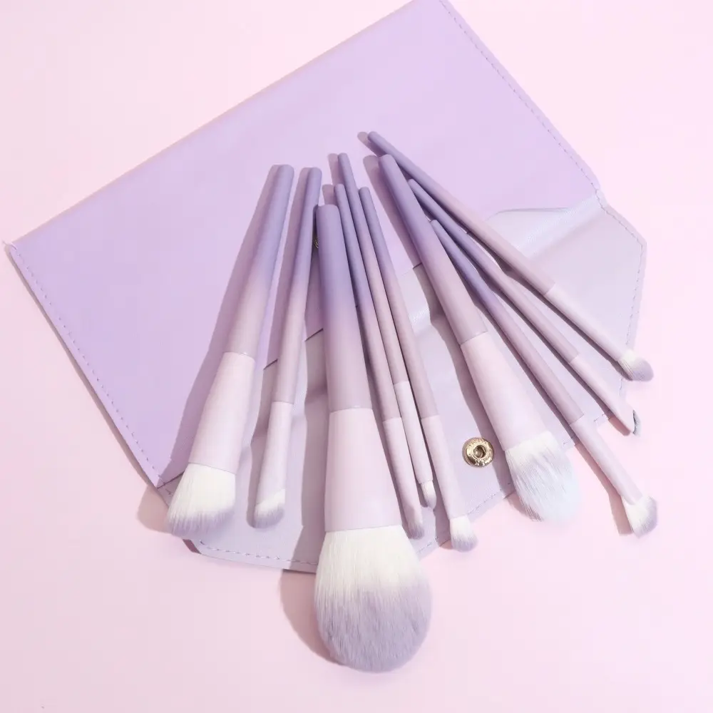 10-Piece Star Purple Makeup Brushes Set — feature 6