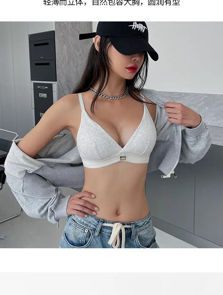 Women's Silver Triangle Cup Bra Set Spring Summer — feature 17