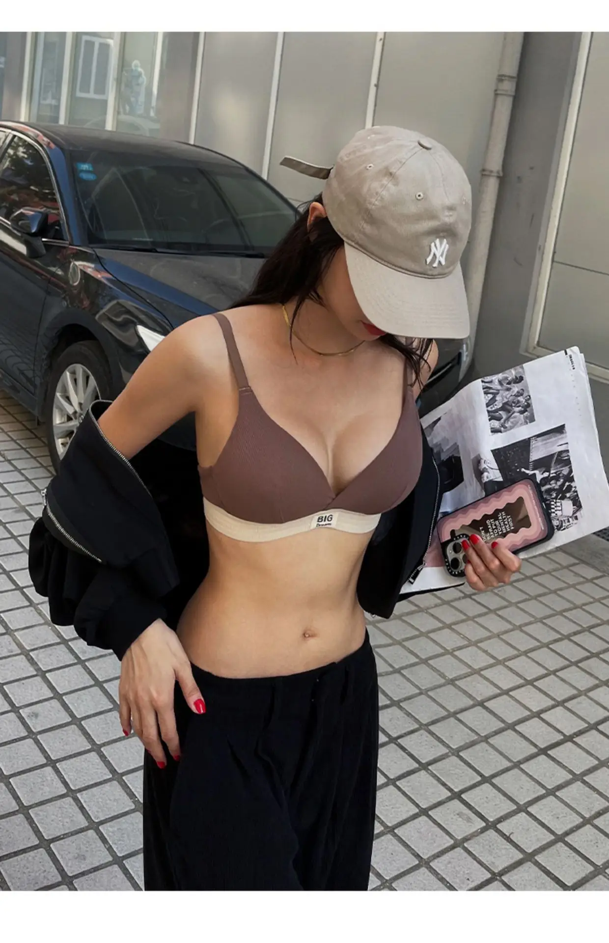 Women's Silver Triangle Cup Bra Set Spring Summer — feature 31