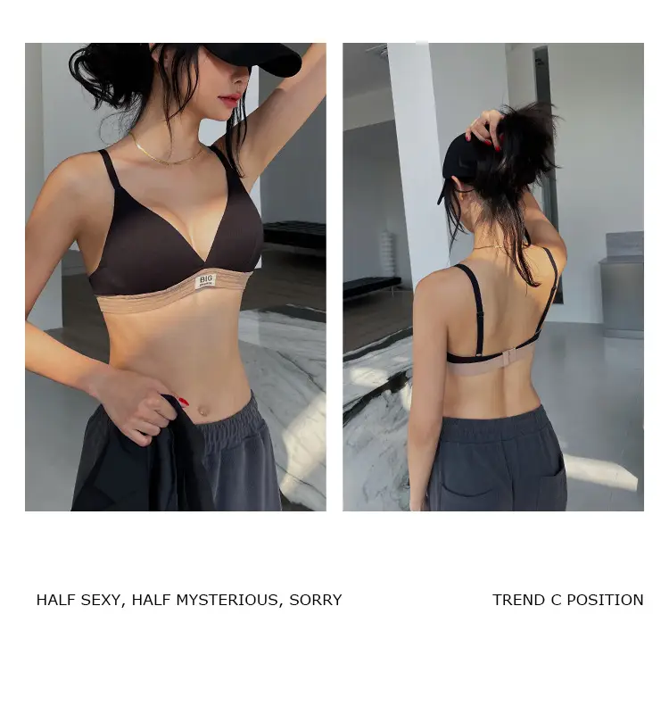 Women's Silver Triangle Cup Bra Set Spring Summer — feature 35