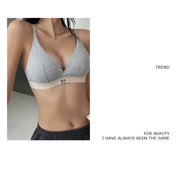 Women's Silver Triangle Cup Bra Set Spring Summer — feature 40