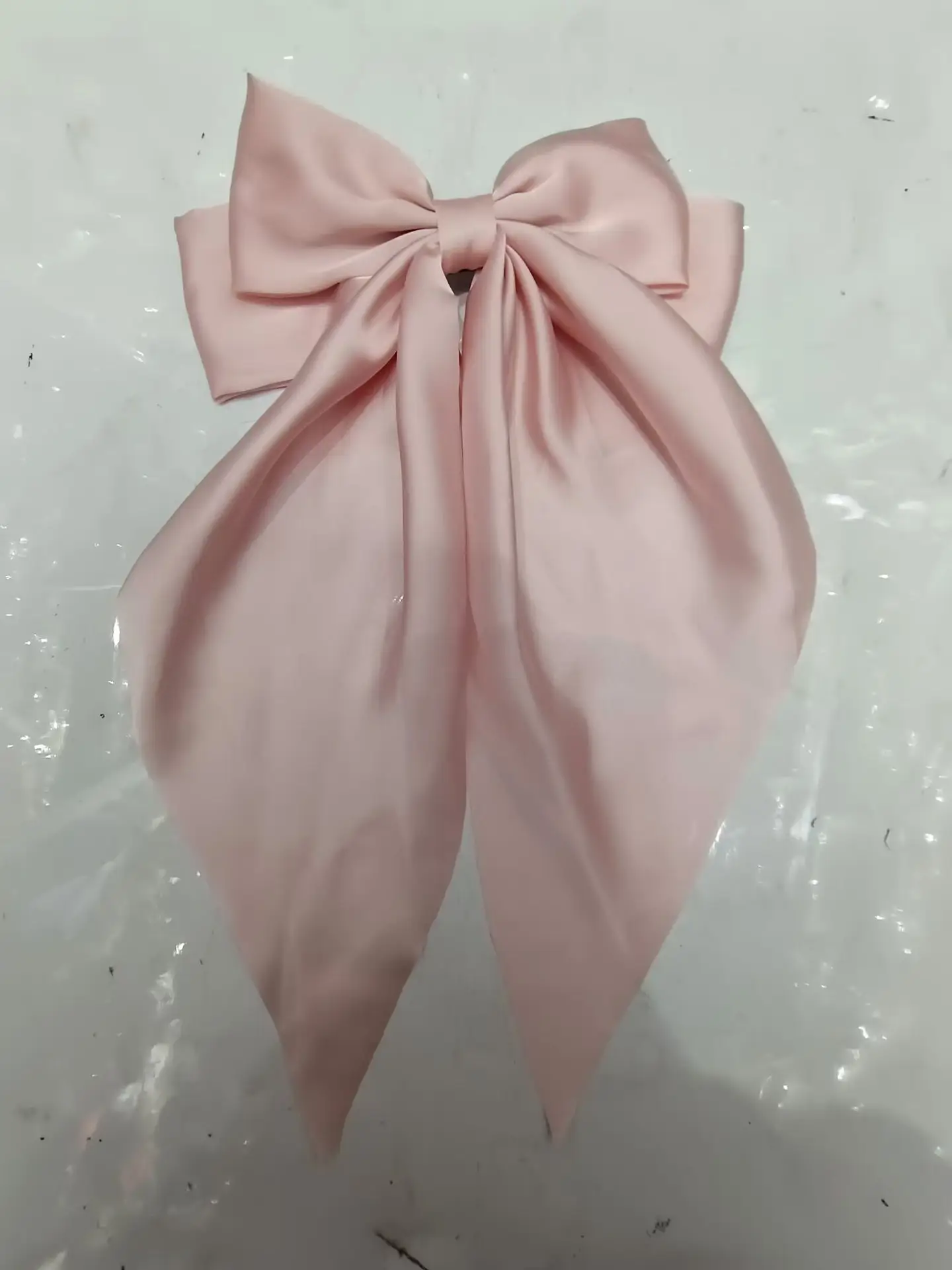 Pink Satin Vintage Bow Hairpin with Spring Clip - Image 32