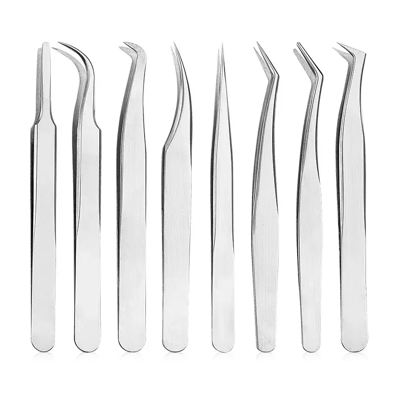 False Eyelash Curler Tweezers 11.5cm Silver - Image 36