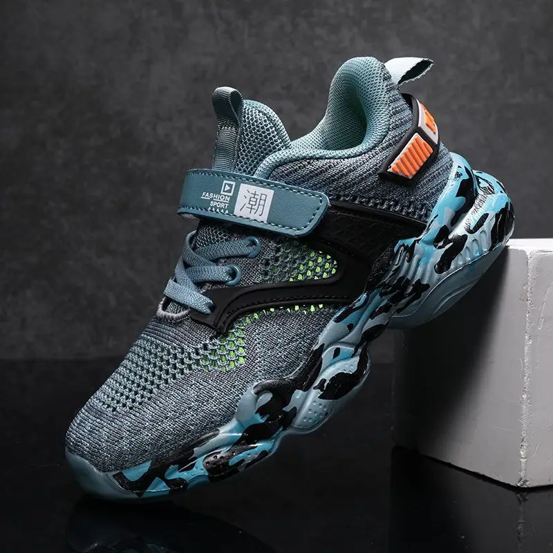 Kids Mesh Sports Shoes Blue Teal 2022 - Image 17