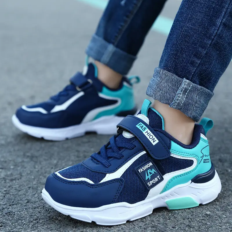 Kids Mesh Sports Shoes Blue Teal 2022 - Image 4