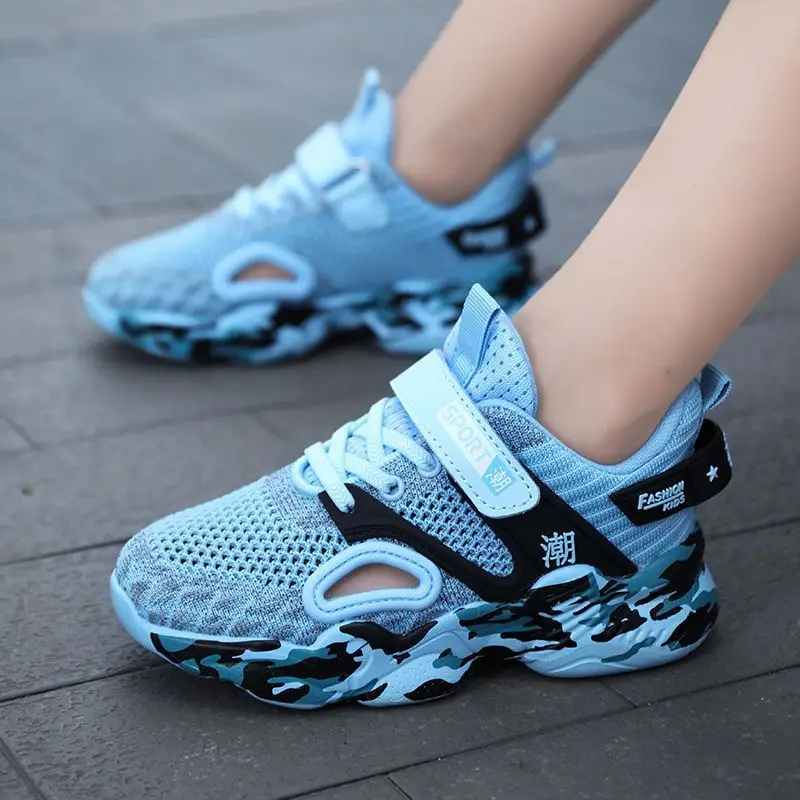 Kids Mesh Sports Shoes Blue Teal 2022 - Image 8