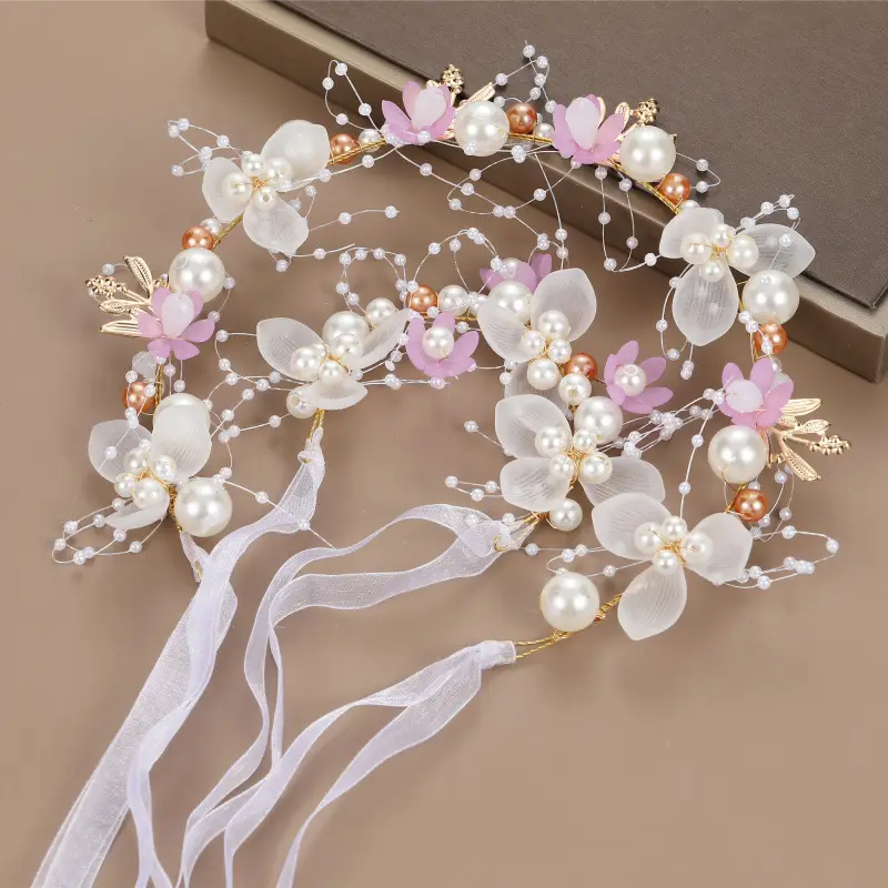 Girls' Pearl Flower Hairband with Bow — feature 24