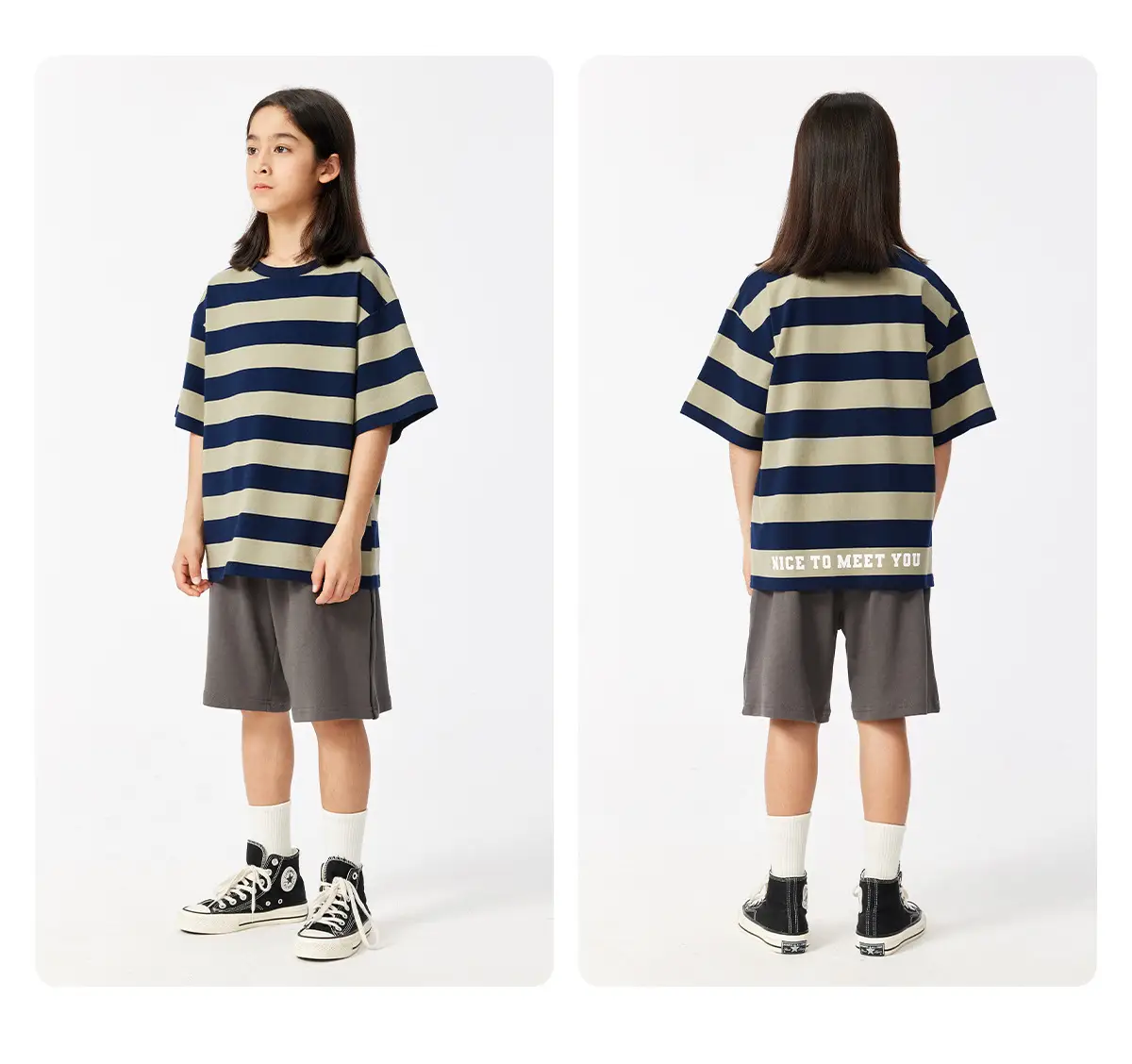 DK Kids Striped T-Shirt Short Sleeve Summer Wear — feature 12