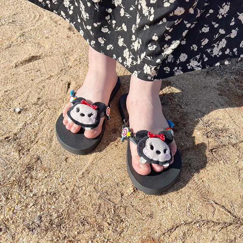 New Summer Flat Flip-Flops Beach Seaside Vacation Cute Cartoon Bear Outer Wear Fashion Sandals and Slippers - Image 13