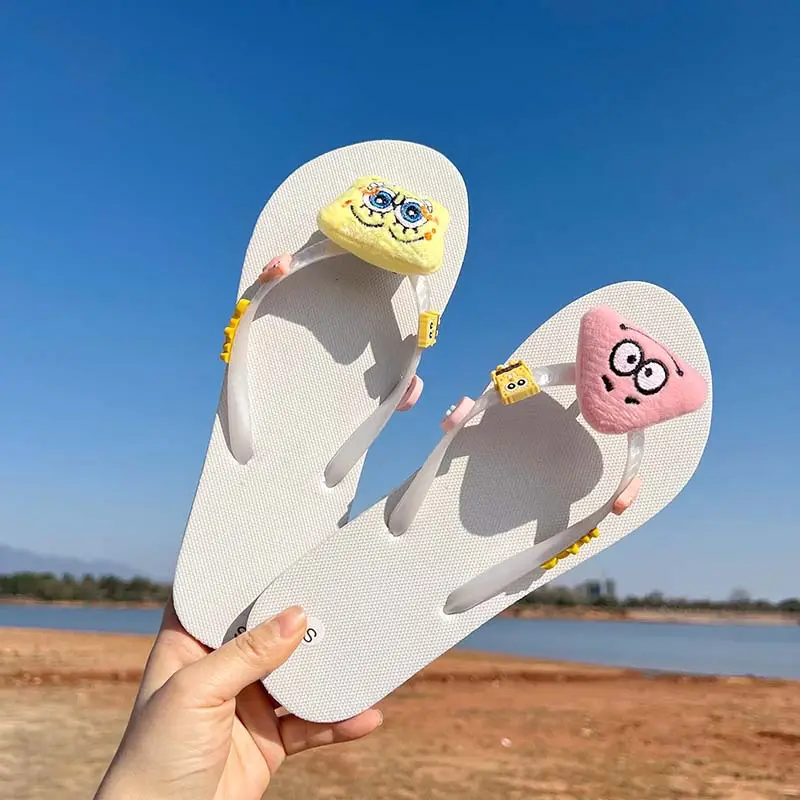 New Summer Flat Flip-Flops Beach Seaside Vacation Cute Cartoon Bear Outer Wear Fashion Sandals and Slippers - Image 5