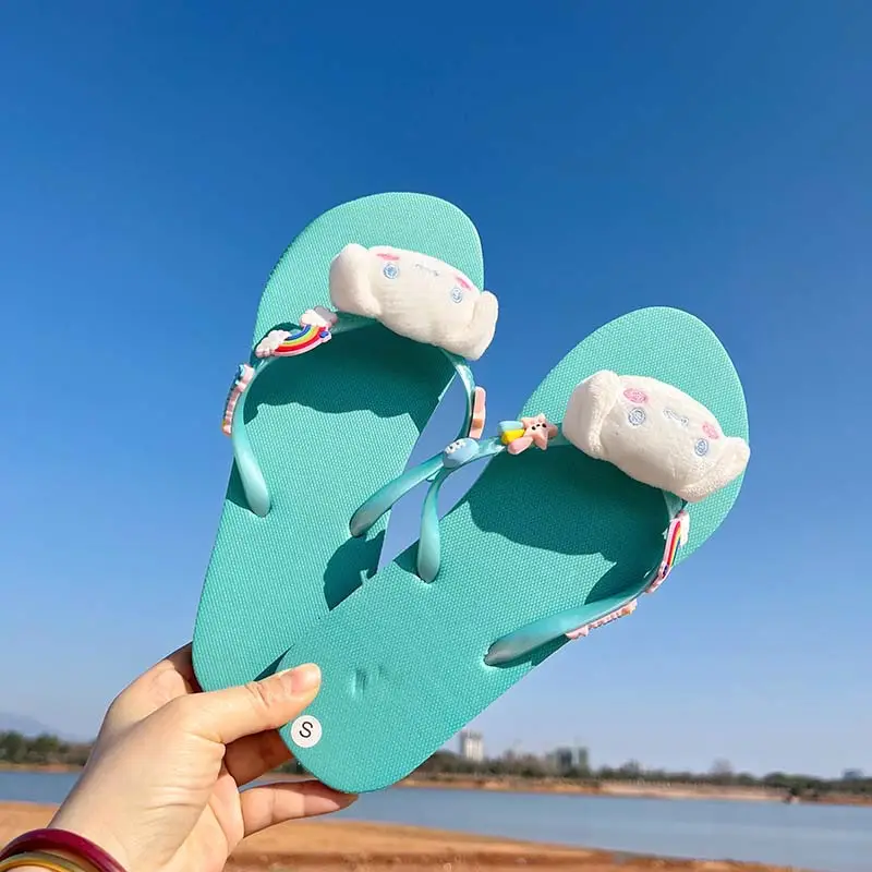 New Summer Flat Flip-Flops Beach Seaside Vacation Cute Cartoon Bear Outer Wear Fashion Sandals and Slippers - Image 7